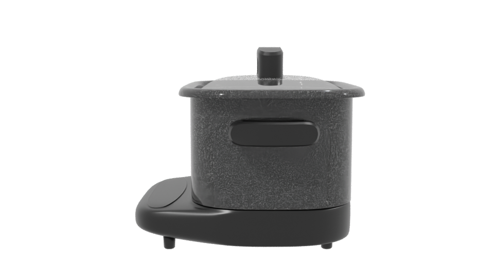 Stylish Electric Cooking Pot 3D Model - Professional 3D Model Render 2