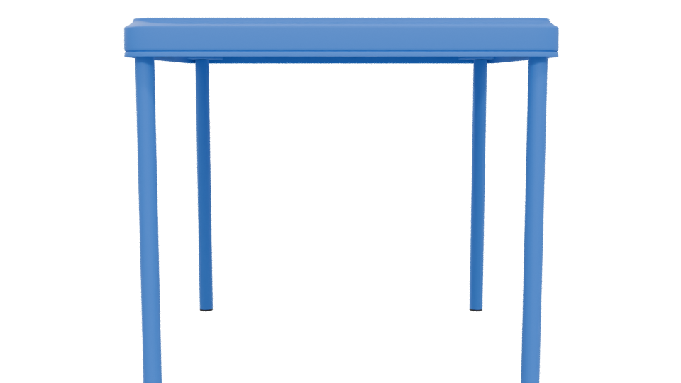 Blue Kids Plastic Table 3D - Professional 3D Model Render 5