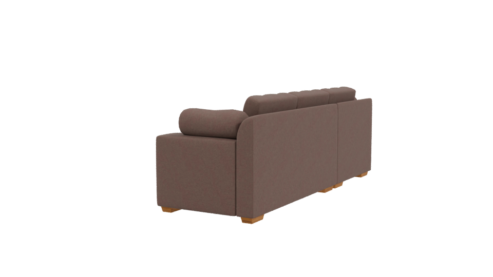 Contemporary Fabric Sectional Sofa 3D Model - Professional 3D Model Render 3