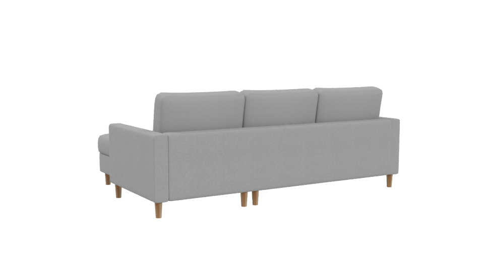 Modern Grey Sofa 3D Model - Professional 3D Model Render 4