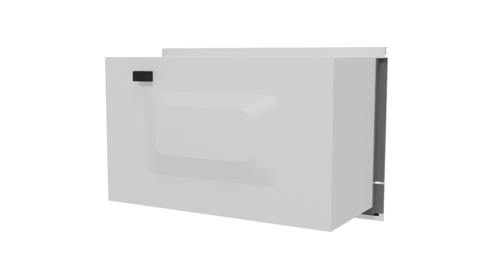 Sleek Wall-Mounted Microwave 3D - Professional 3D Model Render 6