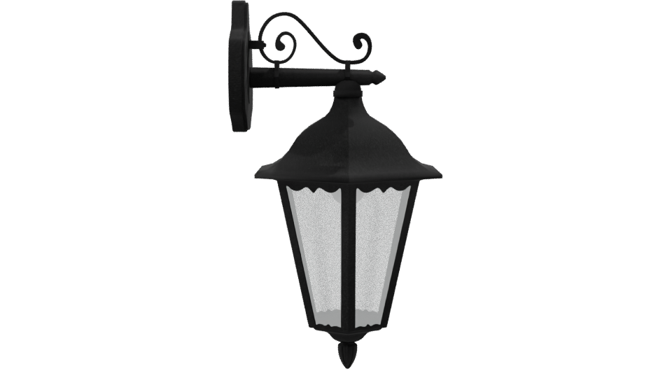 Elegant Wall-Mounted Lantern 3D - Professional 3D Model Render 8