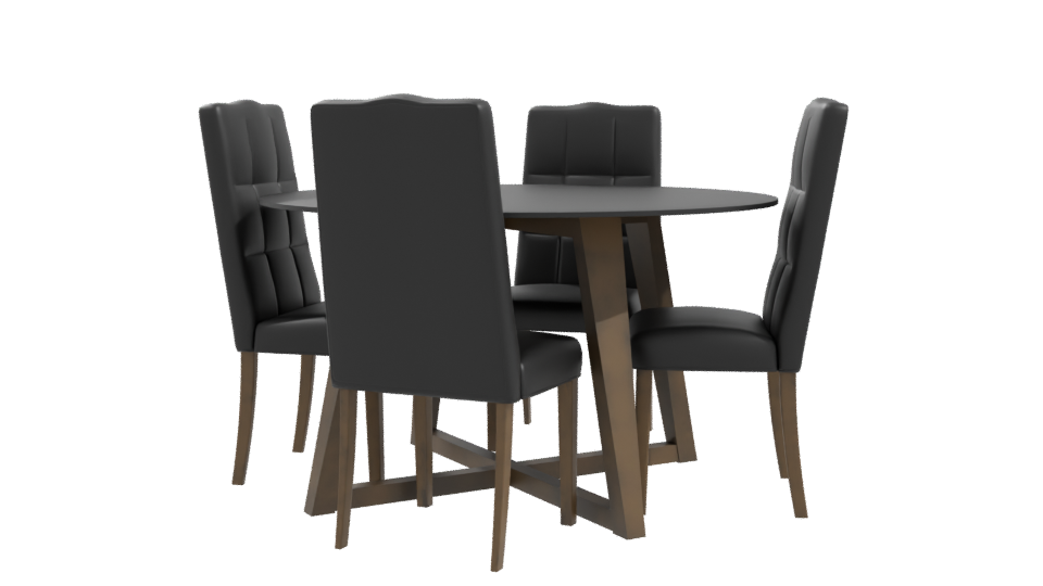 Round Dining Table Set 3D - Professional 3D Model Render 10