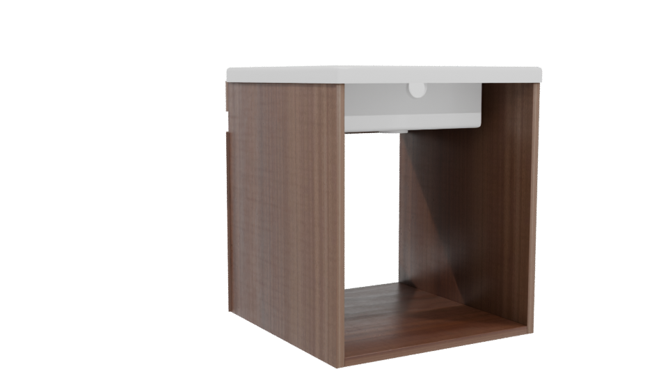 Stylish Wooden Storage Cabinet 3D - Professional 3D Model Render 4