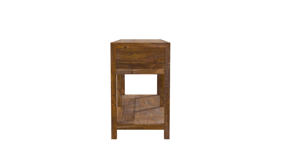 Rustic Wooden Console Table Model - Professional 3D Model Render 8