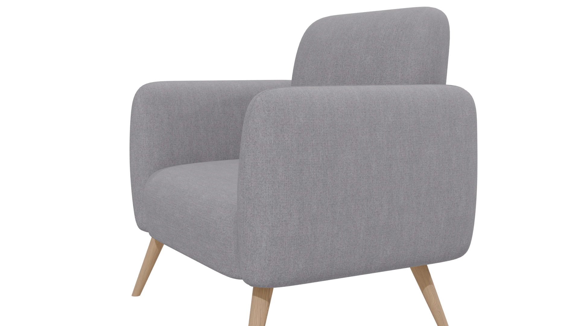 Stylish Modern Fabric Armchair 3D Model - Professional 3D Model Render 13