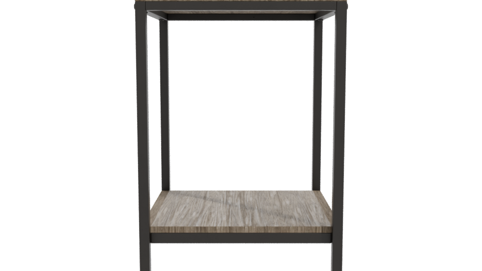 Minimalist Wooden Shelf Model - Professional 3D Model Render 11