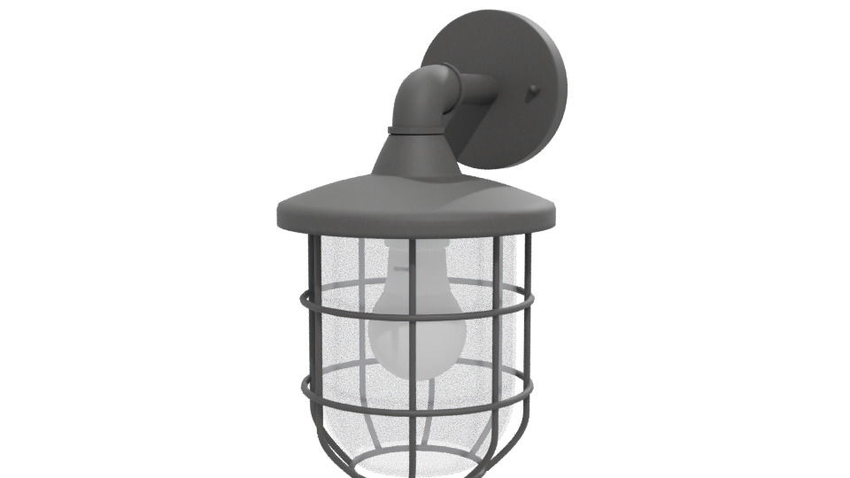 Industrial Outdoor Wall Light Fixture 3D Model - Professional 3D Model Render 12