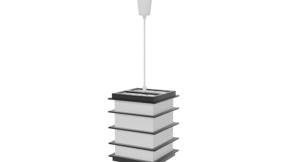 Modern Hanging Wood Lamp 3D - Professional 3D Model Render 6