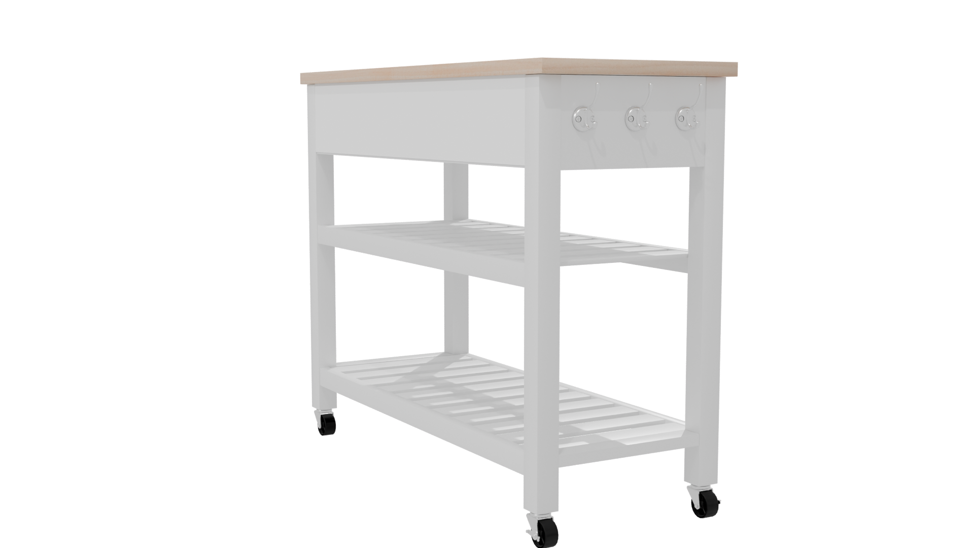 Stylish Modern Kitchen Trolley 3D Model - Professional 3D Model Render 7