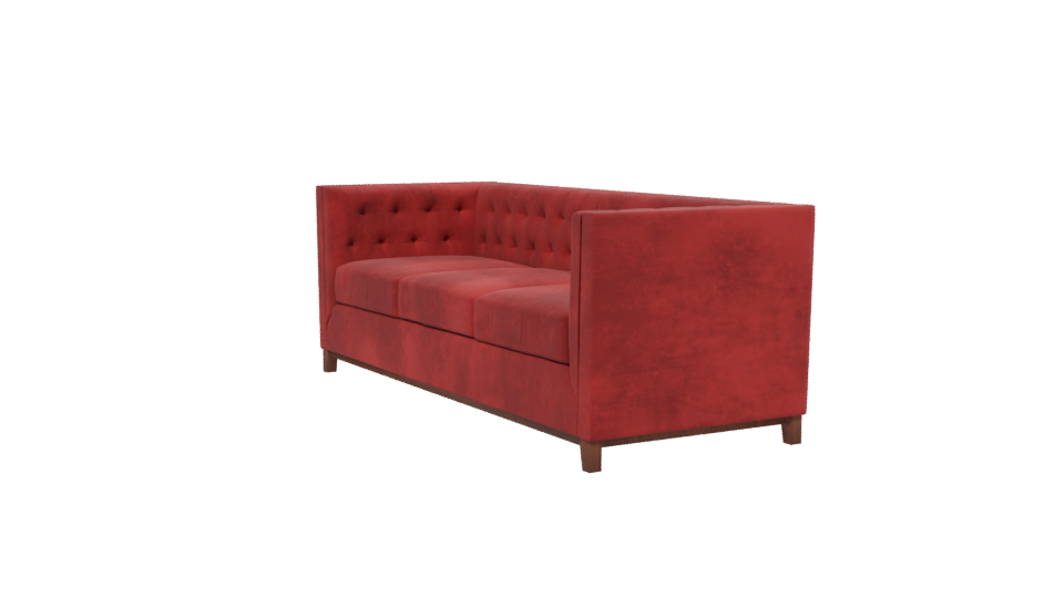 Elegant Velvet Sofa 3D Model - Professional 3D Model Render 13