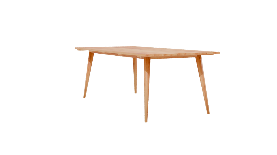 Stylish Wooden Dining Table Model - Professional 3D Model Render 13