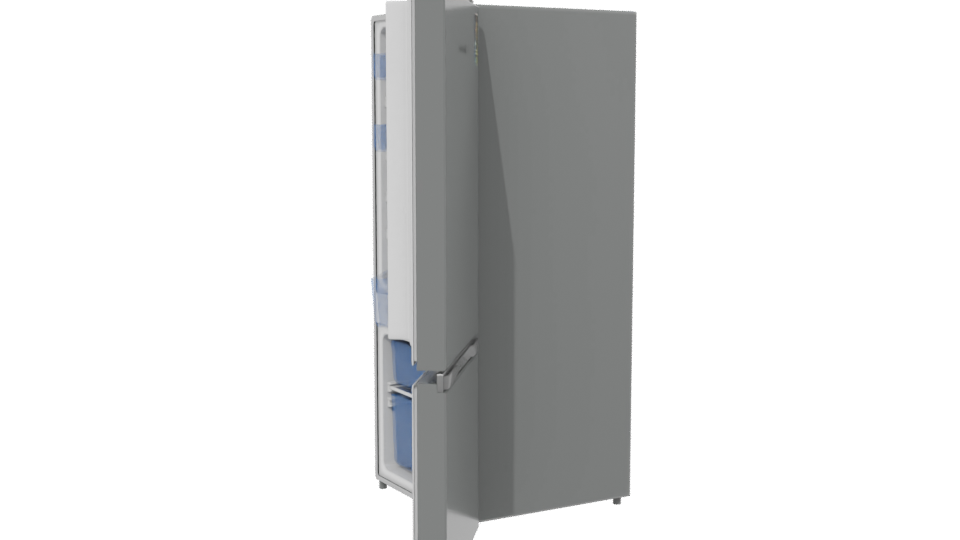 Stylish Modern Refrigerator 3D Model - Professional 3D Model Render 13