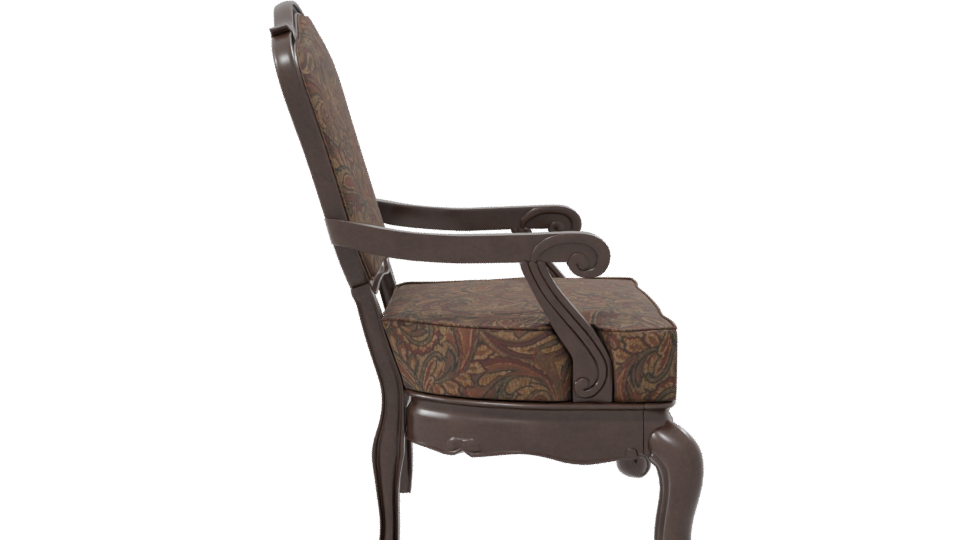 Vintage Upholstered Accent Chair 3D - Professional 3D Model Render 8