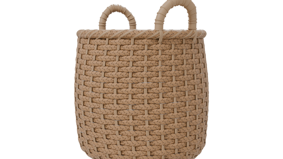 Woven Natural Storage Basket 3D - Professional 3D Model Render 7
