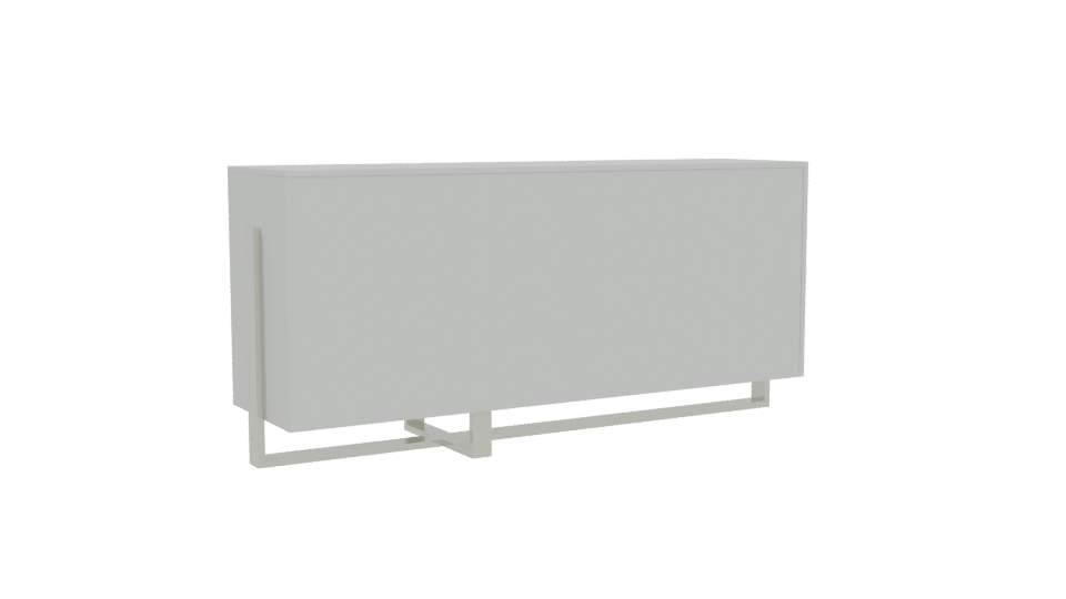Sleek Minimalist Cabinet Model - Professional 3D Model Render 4