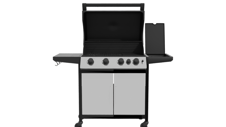 Stylish Outdoor Gas Grill 3D - Professional 3D Model Render 11