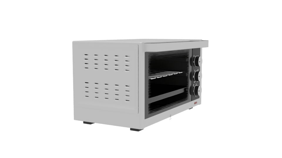 Stylish Compact Electric Oven 3D Model - Professional 3D Model Render 9