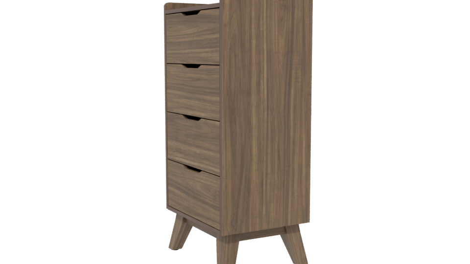 Stylish Modern Wooden Chest of Drawers 3D Model - Professional 3D Model Render 13