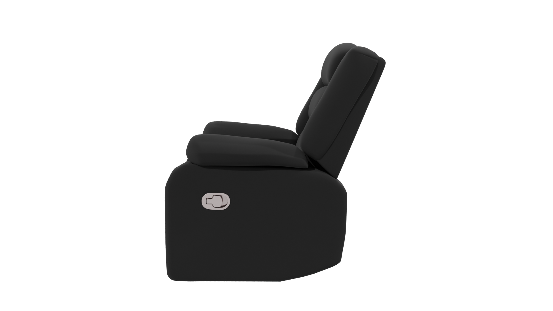 Contemporary Black Recliner Armchair 3D Model - Professional 3D Model Render 2
