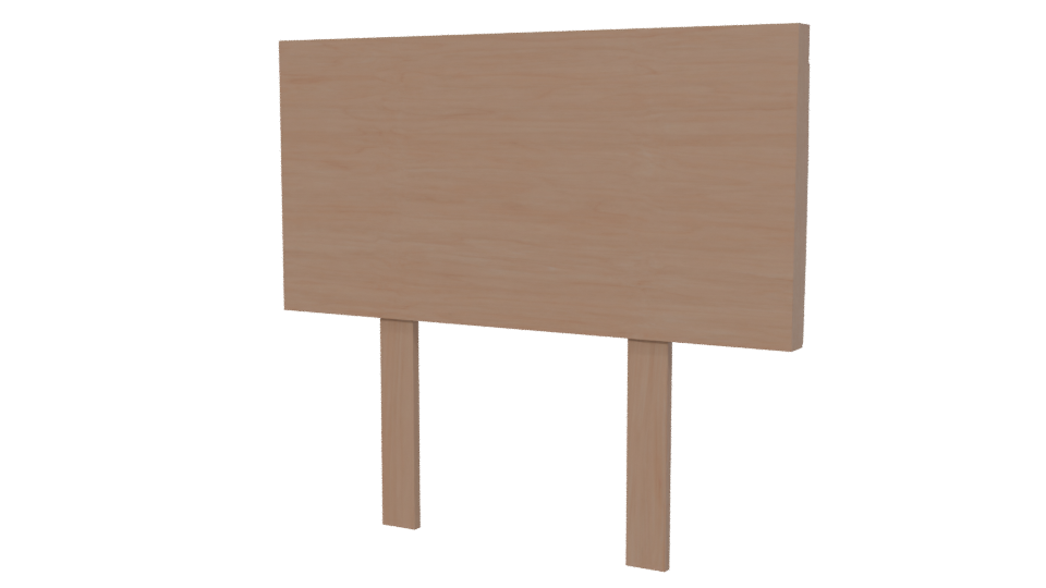 Stylish Blank Signboard Model - Professional 3D Model Render 6