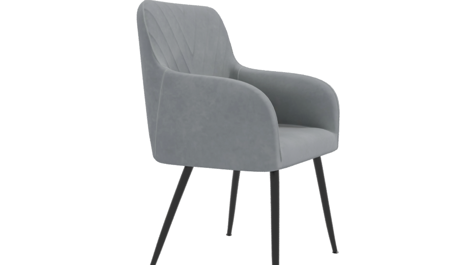 Modern Gray Occasional Chair 3D - Professional 3D Model Render 9