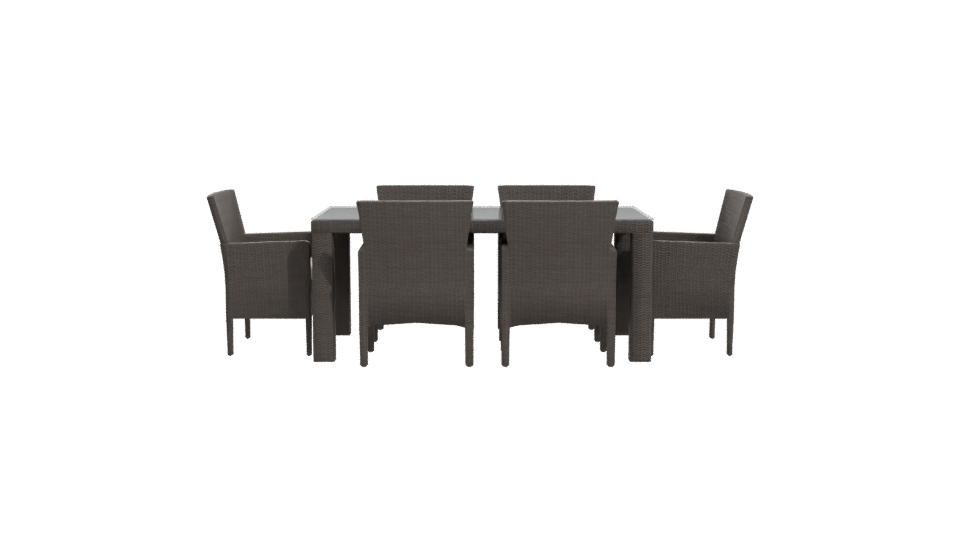 Elegant Outdoor Dining Set 3D - Professional 3D Model Render 11