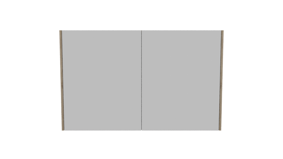 Stylish Modern Mirror Cabinet 3D - Professional 3D Model Render 11