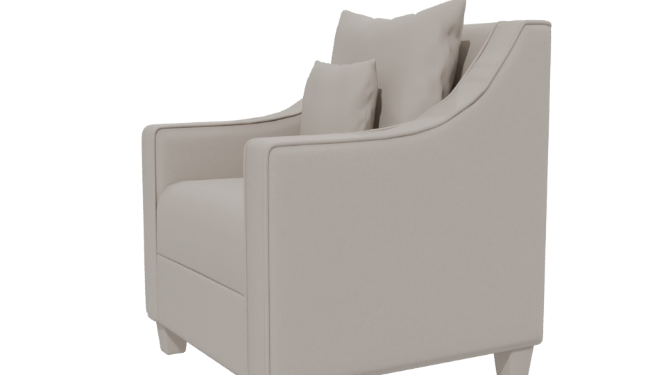 Stylish Modern Accent Chair 3D - Professional 3D Model Render 13
