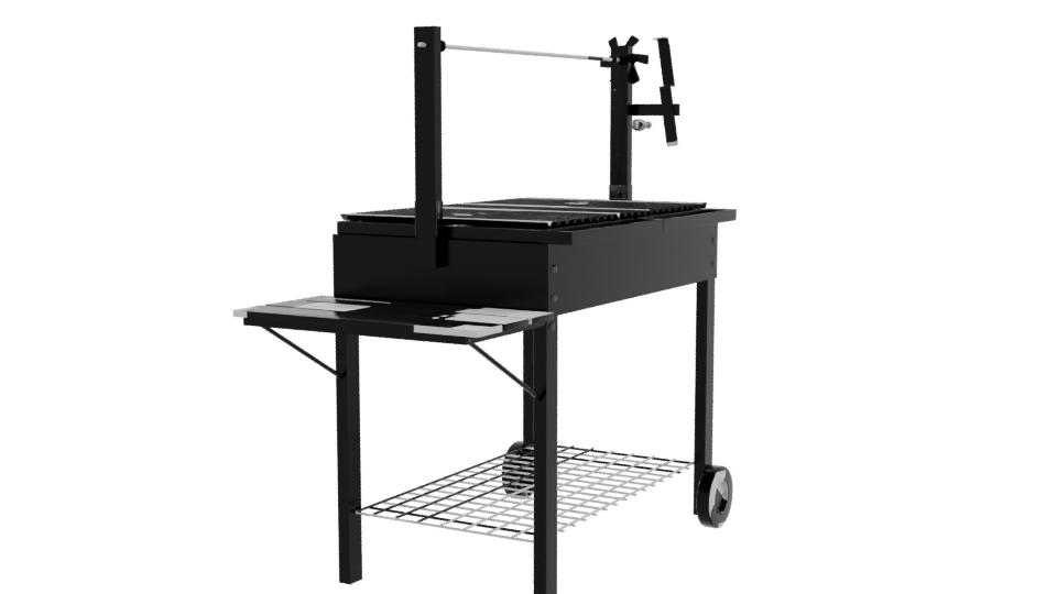 Stylish Outdoor Charcoal Grill 3D Model - Professional 3D Model Render 9