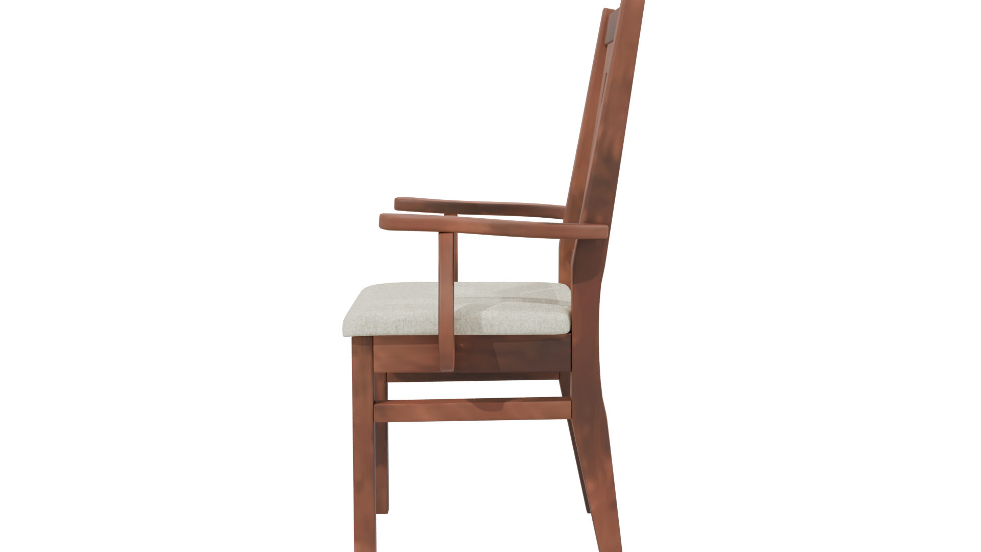 Elegant Wooden Armchair 3D Model - Professional 3D Model Render 2