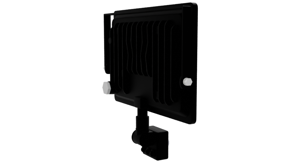LED Floodlight with Motion Sensor - Professional 3D Model Render 7