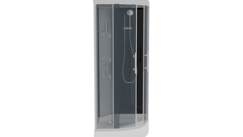 Modern Vertical Storage Cabinet Model - Professional 3D Model Render 2