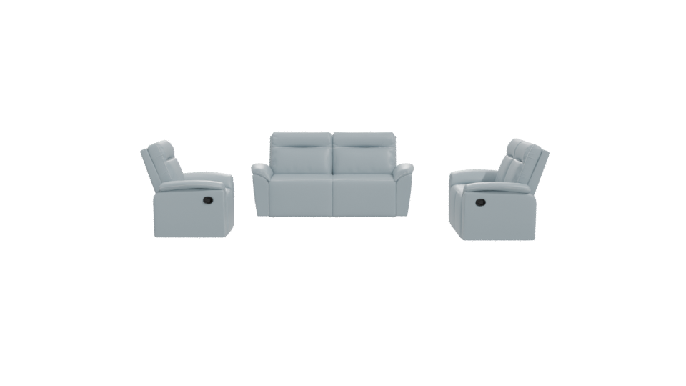 Reclining Sofa Set 3D Model - Professional 3D Model Render 11