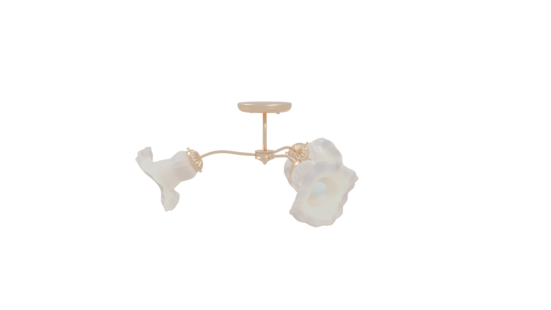 Elegant Vintage Ceiling Light Fixture - Professional 3D Model Render 4