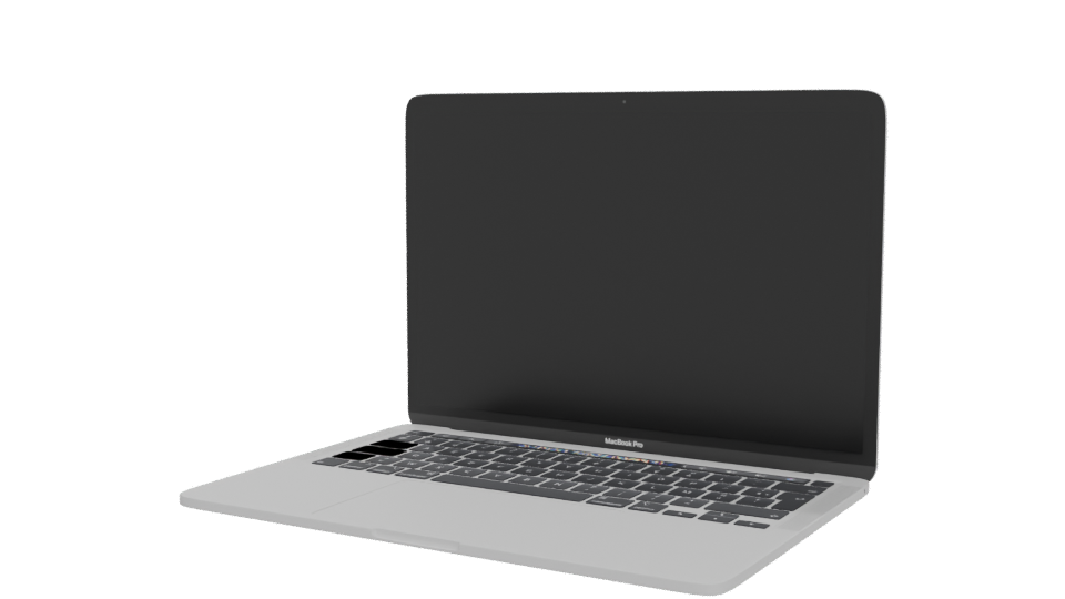 Sleek Modern Laptop 3D Model - Professional 3D Model Render 12