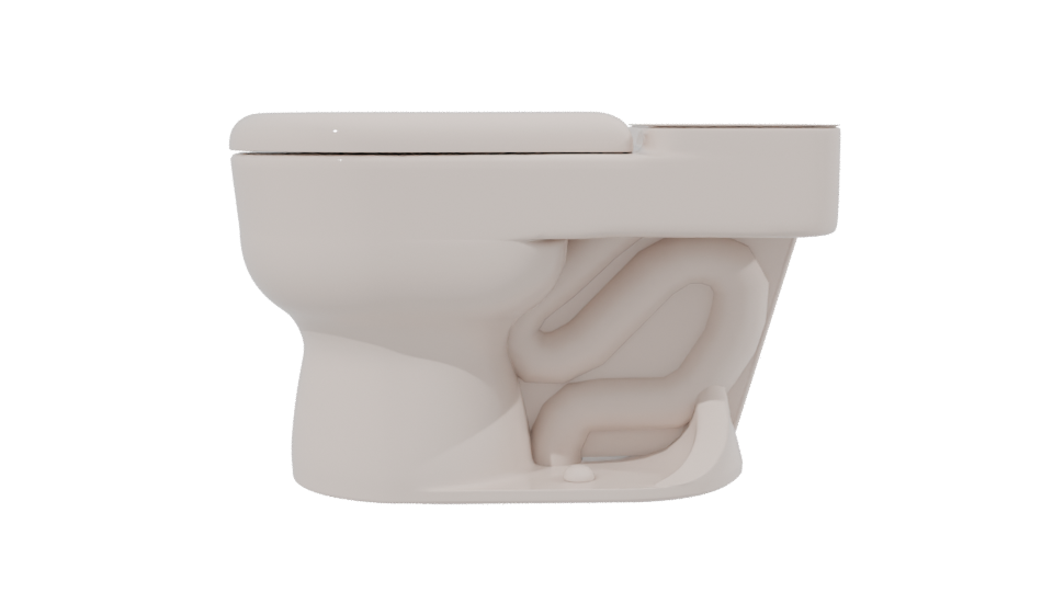 Contemporary Ceramic Toilet 3D Model - Professional 3D Model Render 2