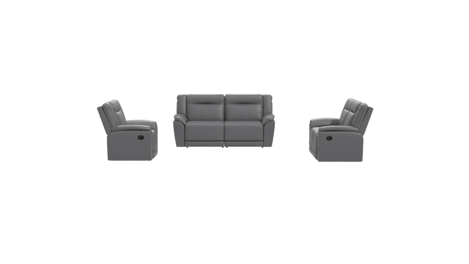 Stylish Leather Sofa Set 3D - Professional 3D Model Render 11