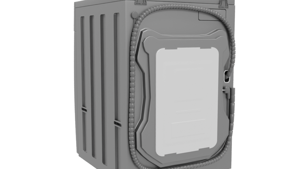Automatic LG Washer-Dryer 3D Model - Professional 3D Model Render 4