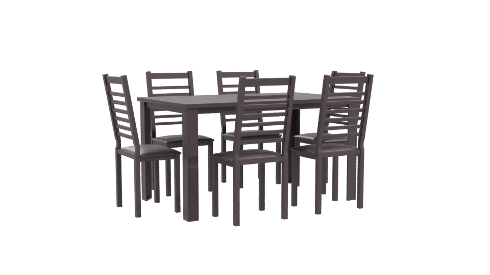 Stylish Modern Dining Table Set - Professional 3D Model Render 10