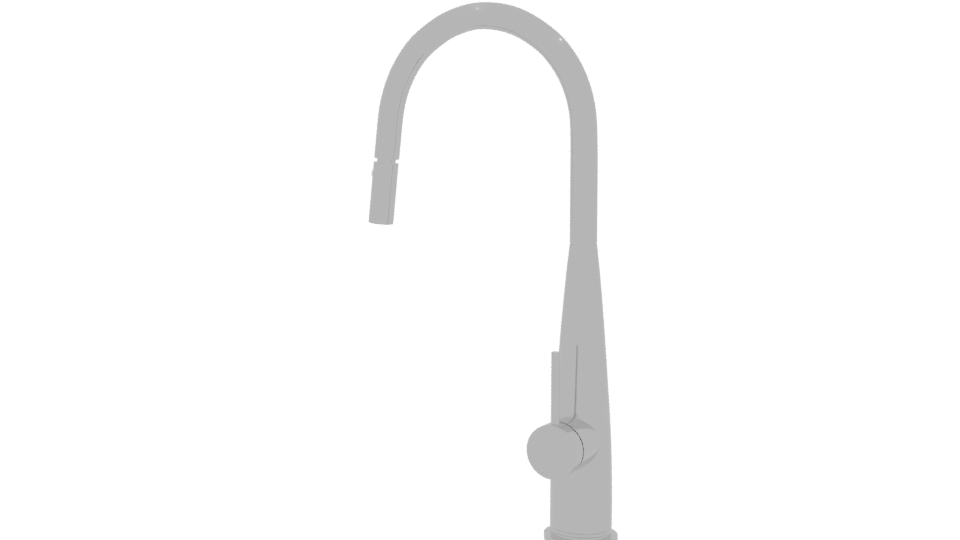 Sleek Modern Kitchen Faucet Model - Professional 3D Model Render 3