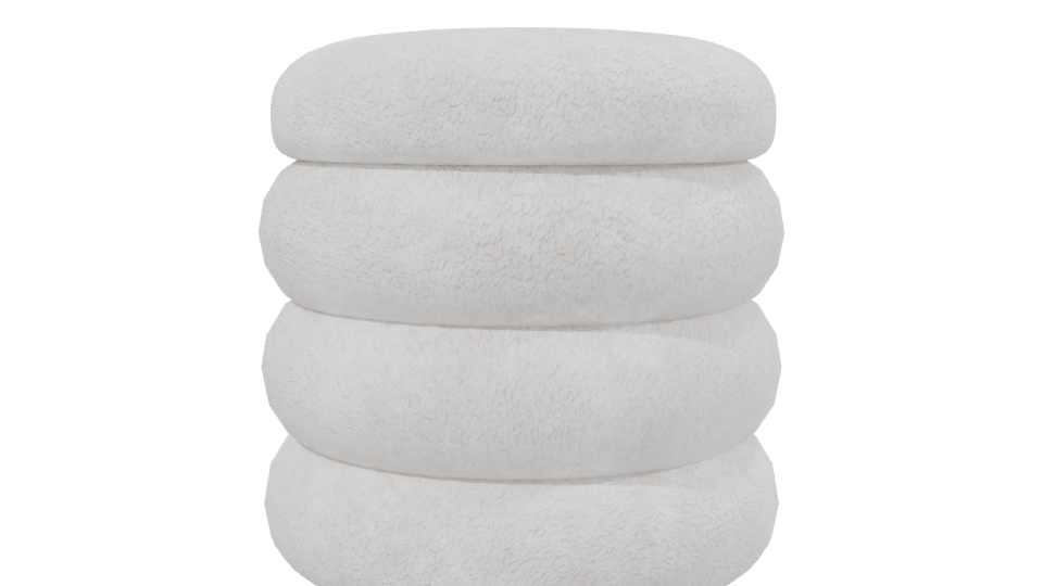 Stylish Stackable Cushion Model - Professional 3D Model Render 2