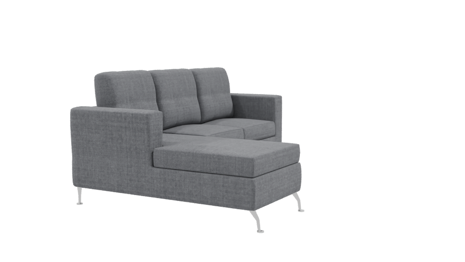 Contemporary Fabric Sectional Sofa 3D Model - Professional 3D Model Render 9