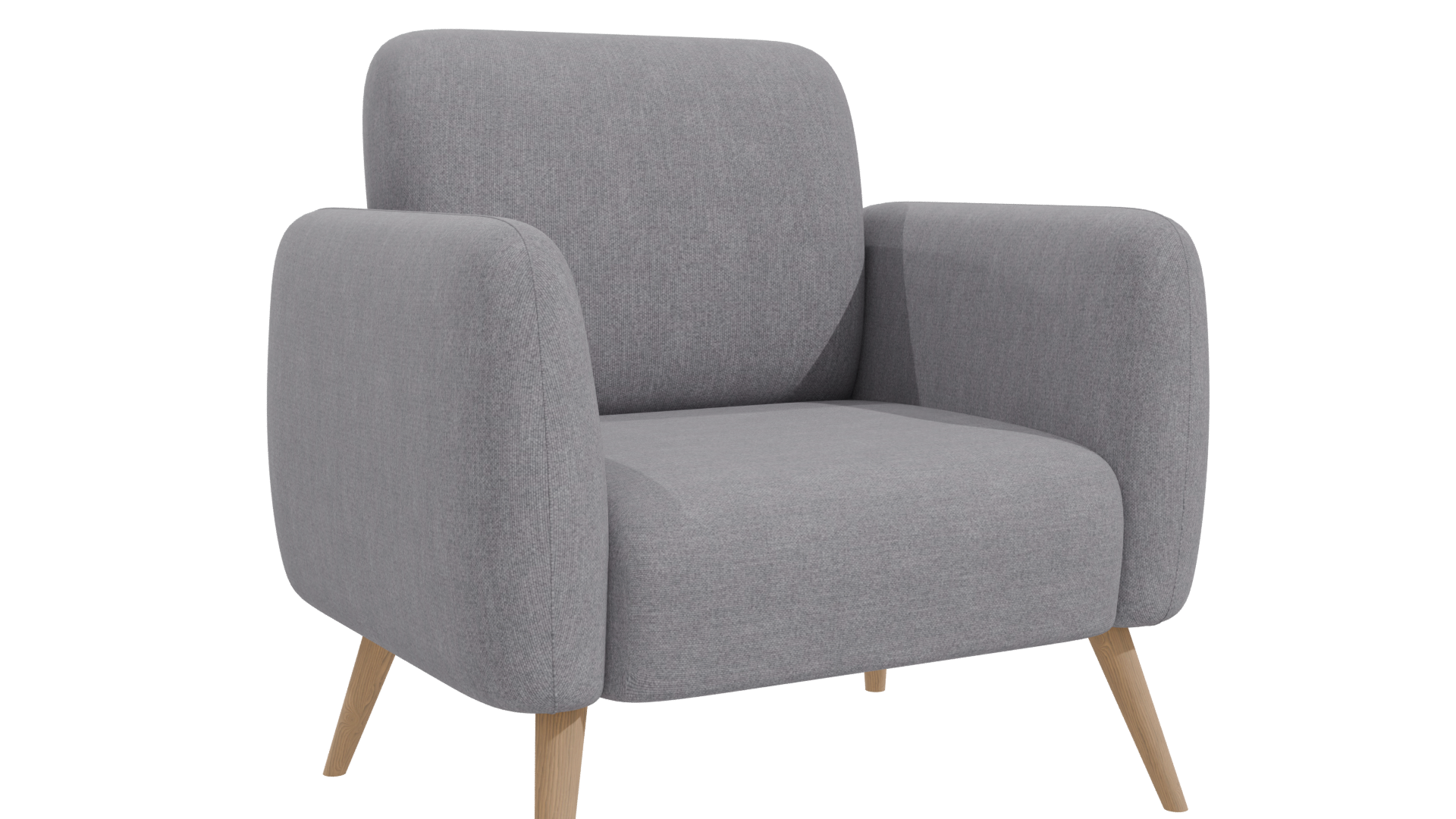 Stylish Modern Fabric Armchair 3D Model - Professional 3D Model Render 10