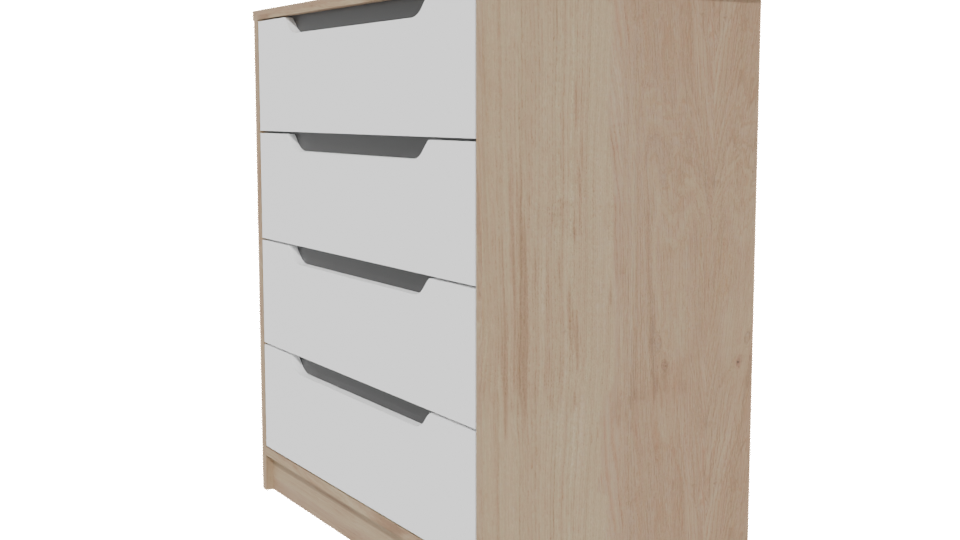 Modern 4-Drawer Dresser 3D - Professional 3D Model Render 13