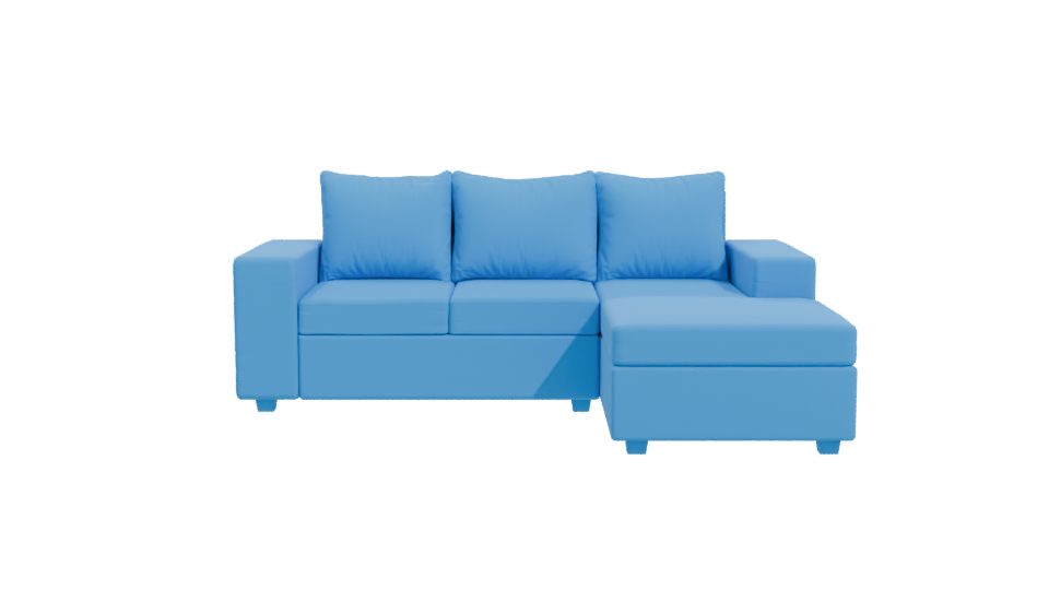 Stylish Blue Sofa Set 3D - Professional 3D Model Render 11
