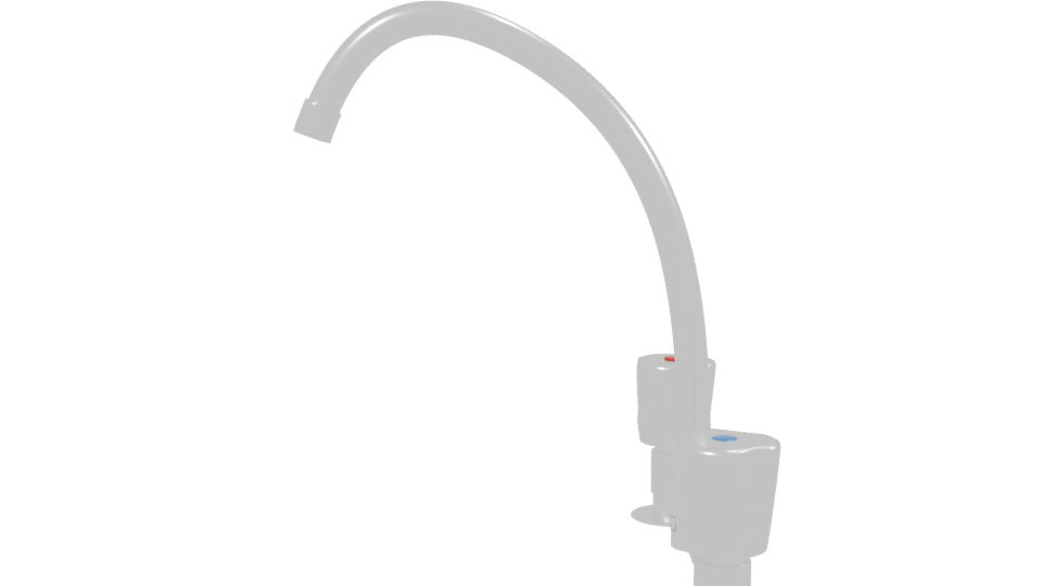 Stylish Kitchen Faucet Model - Professional 3D Model Render 2