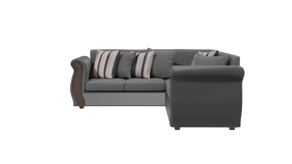Contemporary Grey Sofa 3D Model - Professional 3D Model Render 2