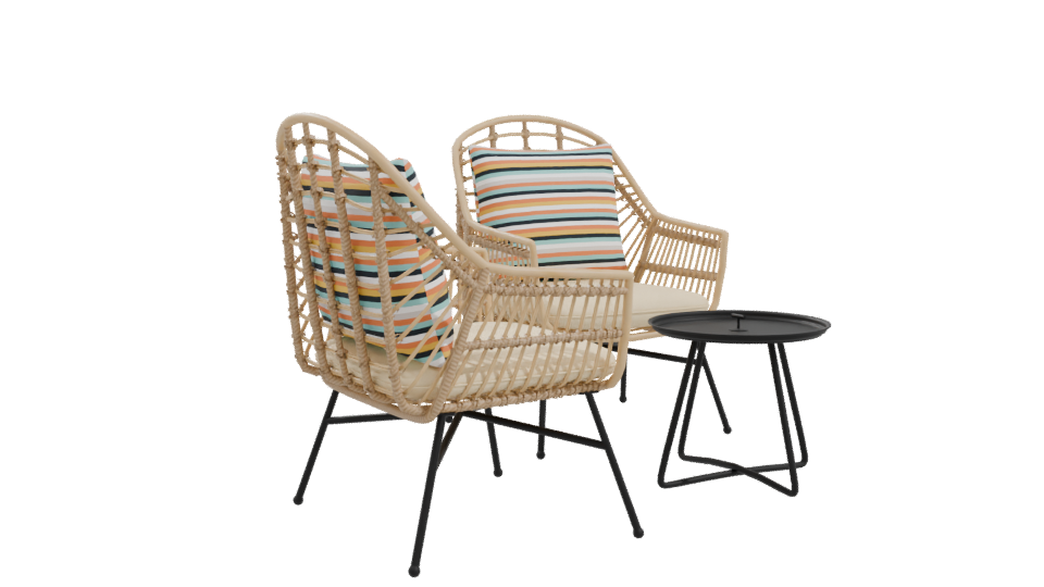 Stylish Outdoor Lounge Set 3D - Professional 3D Model Render 10