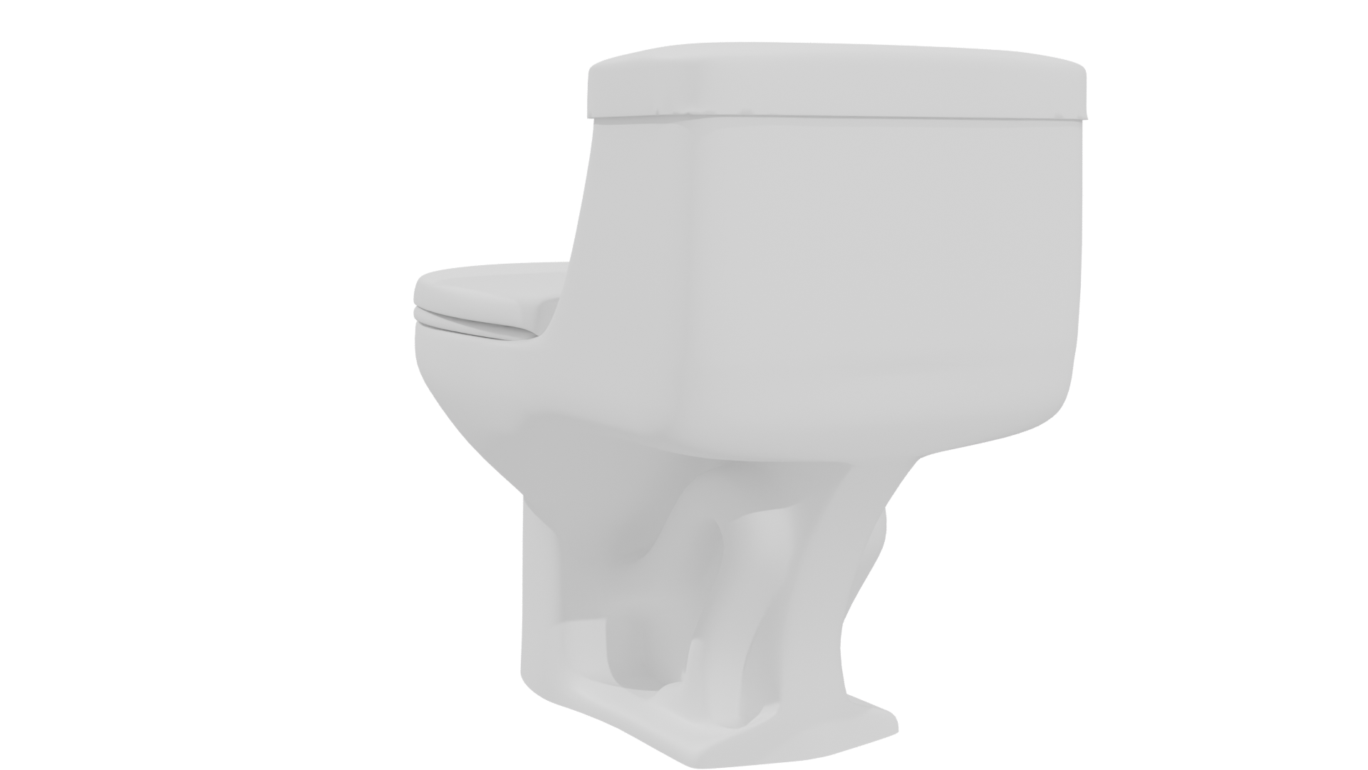Sleek Modern Toilet 3D Model - Professional 3D Model Render 4